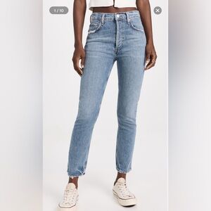 AGOLDE Riley Long High Rise Straight Jeans Size 29